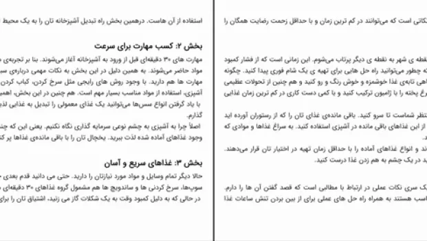 دانلود کتاب غذا های سی دقیقه ای اثر بو بنت pdf